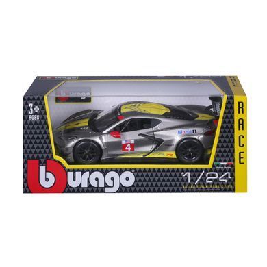 Металева машинка Chevrolet Corvette C8.R Bburago 18-28024 у масштабі 1/24