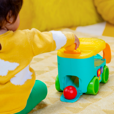 Музична іграшка Слон з м'ячиком Bright Starts Pop and Roll Safari Bus Kids II 16827