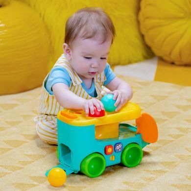 Музична іграшка Слон з м'ячиком Bright Starts Pop and Roll Safari Bus Kids II 16827