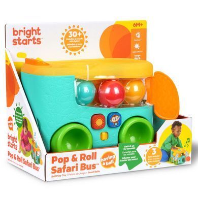 Музична іграшка Слон з м'ячиком Bright Starts Pop and Roll Safari Bus Kids II 16827