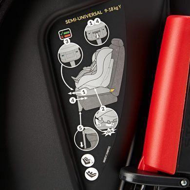 Уценка Автокресло Viaggio 1 Duo-Fix K Rouge Peg-Perego IMDA020035DX13DX79 (черное с красным)