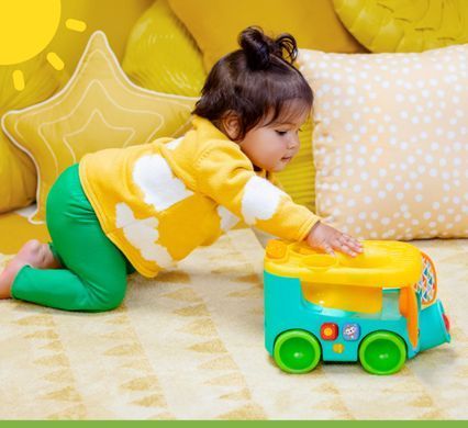 Музична іграшка Слон з м'ячиком Bright Starts Pop and Roll Safari Bus Kids II 16827