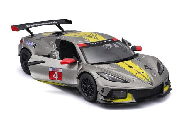 Металева машинка Chevrolet Corvette C8.R Bburago 18-28024 у масштабі 1/24