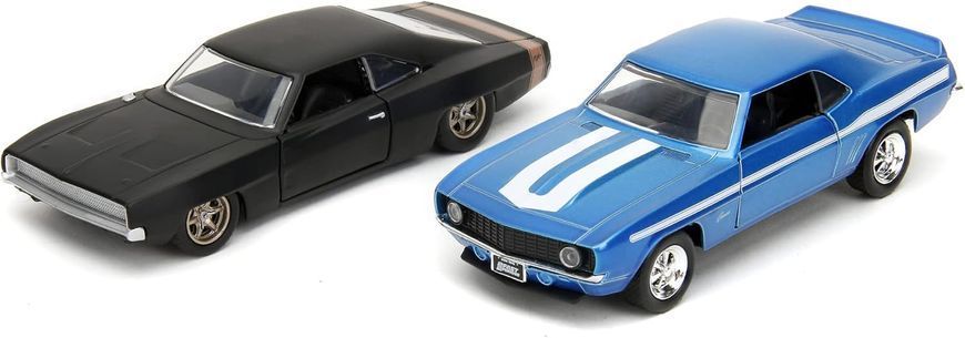 Набiр металевих машинок Форсаж (1:32) 1969 Chevrolet Camaro та 1968 Dodge Charge Widebody Jada Toys 253202013