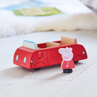 Деревянный набор игровых машин Свинки Пеппы Wooden Red Car Peppa Pig 07208