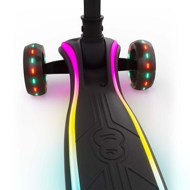 Складной самокат 2 в 1&nbsp;Kinderkraft Raket Up Black KRRAUP00BLK0000 RGB LED&nbsp;дека и колеса