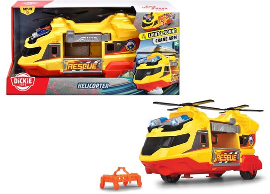 Игрушечный вертолет с носилками Служба спасения Helicopter Dickie Toys 3306023 с звуком и светом