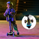 Складной самокат 2 в 1&nbsp;Kinderkraft Raket Up Black KRRAUP00BLK0000 RGB LED&nbsp;дека и колеса