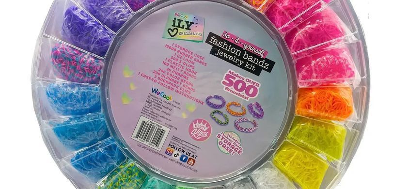 Уценка Мега-набор для творчества создания браслетов из резинок Fashion Bandz Jewelry Kit iLY WeCool 112506