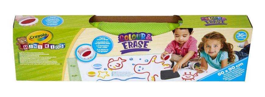 Багаторазовий килимок для малювання з фарбами Crayola mini kids 81-1528 (60 х 90 см.)