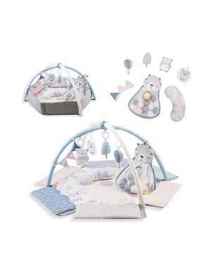 Детский развивающий коврик 2в1, бассейн с шариками MoMi PASTEL MAED00017