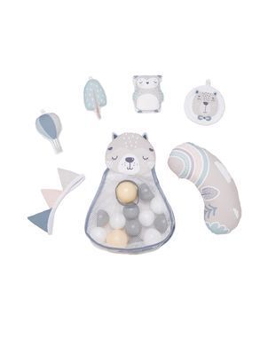 Детский развивающий коврик 2в1, бассейн с шариками MoMi PASTEL MAED00017