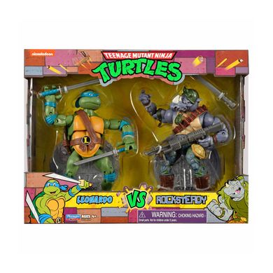 Уценка Набор игровых фигурок Леонардо против Рокстеди TMNT Playmates 81276