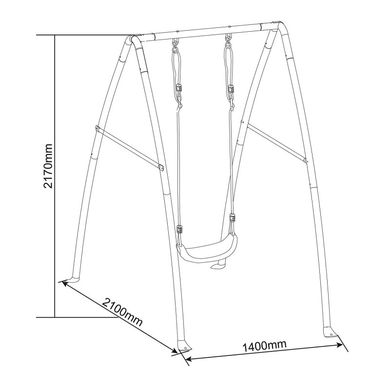 Металева дитяча гойдалка Single Metal Swing Axi A030.241.00