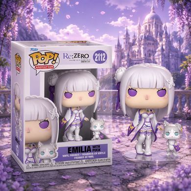 Игровая фигурка Funko POP! (#2112) Re:ZERO Emilia with Puck 86515