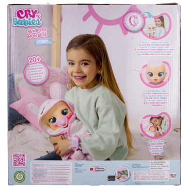 Кони Интерактивная кукла-младенец Cry Babies Newborn Coney IMC Toys 911284 с умным браслетом