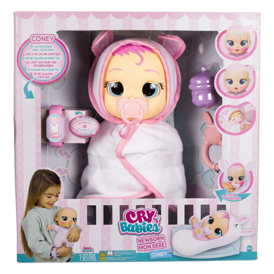 Кони Интерактивная кукла-младенец Cry Babies Newborn Coney IMC Toys 911284 с умным браслетом