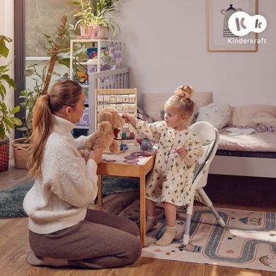 Стульчик для кормления 2 в 1 Kinderkraft Dinnly Beige KHDINN00BEG0000