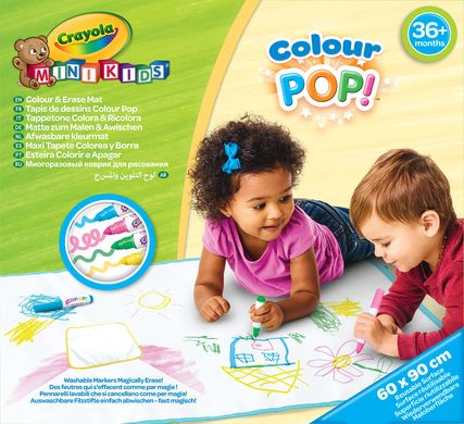 Багаторазовий килимок для малювання із фломастерами Crayola mini kids 81-8132 (60 х 90 см.)