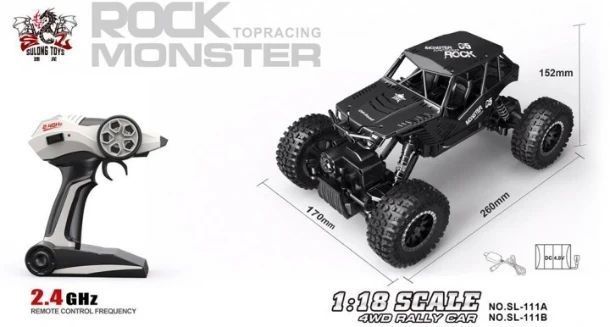 Уценка Джип на радиоуправлении (1:18, 4WD, 2.4GHz, 4.8V) Off-Road Crawler Tiger Sulong Toys SL-111RHMBl