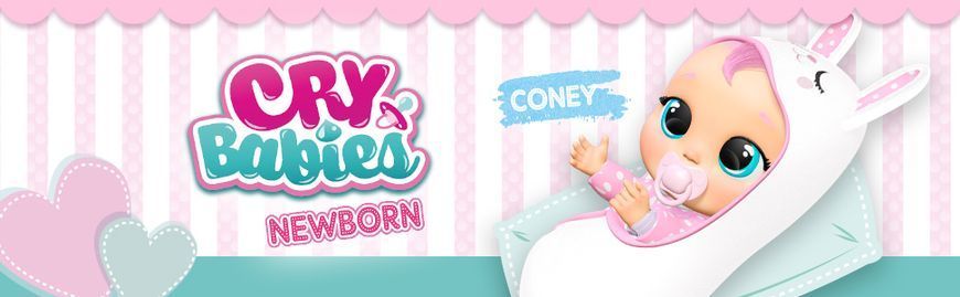 Кони Интерактивная кукла-младенец Cry Babies Newborn Coney IMC Toys 911284 с умным браслетом