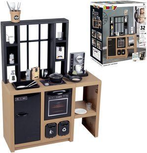 Дитяча інтерактивна кухня з кавомашиною Loft kitchen Smoby 312600 з аксесуарами та звуковим ефектом