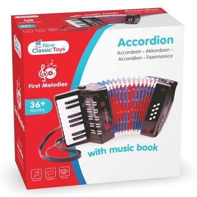 Детский аккордеон First Melodies New Classic Toys 10057 с музыкальной книгой
