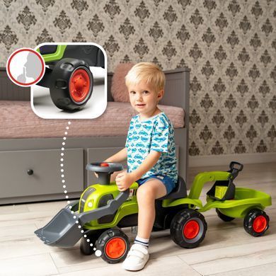 Дитячій трактор-каталка з причепом й двома ковшами BabyClaas Falk 312N від 1 року