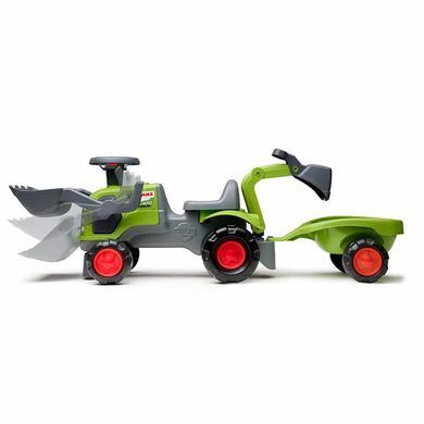 Дитячій трактор-каталка з причепом й двома ковшами BabyClaas Falk 312N від 1 року