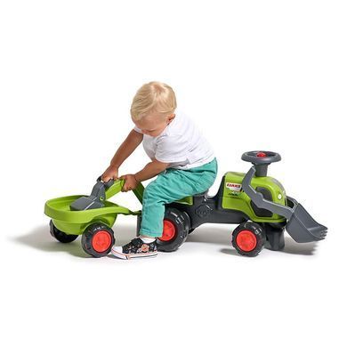 Дитячій трактор-каталка з причепом й двома ковшами BabyClaas Falk 312N від 1 року