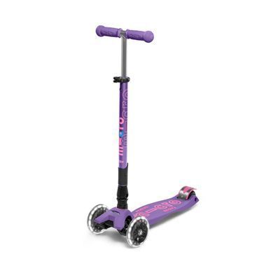 Детский самокат складной (до 50 кг) Maxi Micro Deluxe Foldable LED Purple MMD100 фиолетовый
