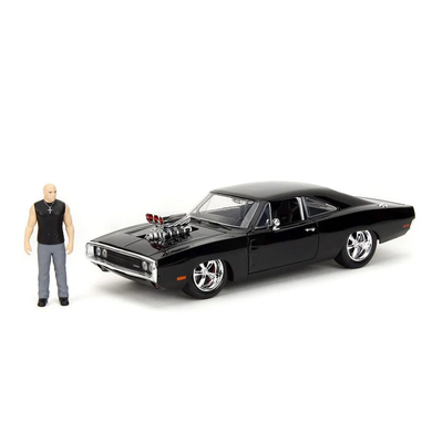 Металлическая машина (1:24) Fast & Furious 1970 Dodge Charger R/T с фигуркой Доминика Торетто Jada Toys 9335907314R00
