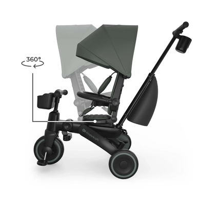 Складной трехколесный велосипед Kinderkraft Jazz 3 Green KRJAZZ03GRE0000 с поворотным сиденьем
