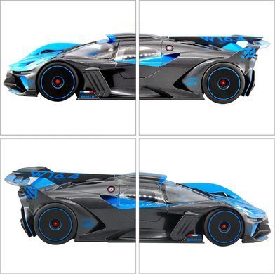 Металева автомодель Bugatti Bolide W16.4 (1:18) Bburago 18-11047 BU (чорно-синій)