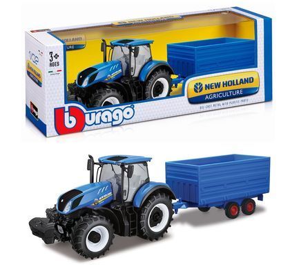 Іграшковий трактор з причепом (1:32) New Holland Agriculture Farm Bburago 18-44067