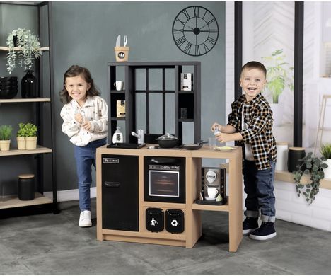 Дитяча інтерактивна кухня з кавомашиною Loft kitchen Smoby 312600 з аксесуарами та звуковим ефектом