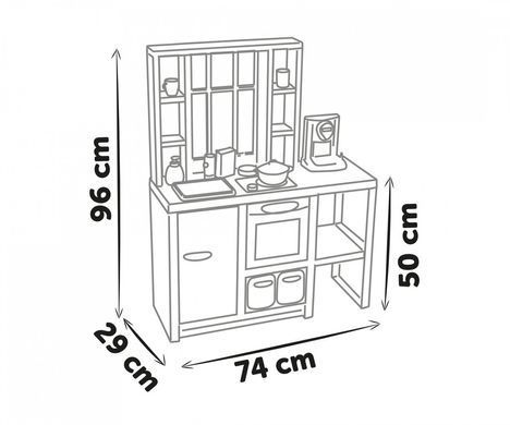 Дитяча інтерактивна кухня з кавомашиною Loft kitchen Smoby 312600 з аксесуарами та звуковим ефектом