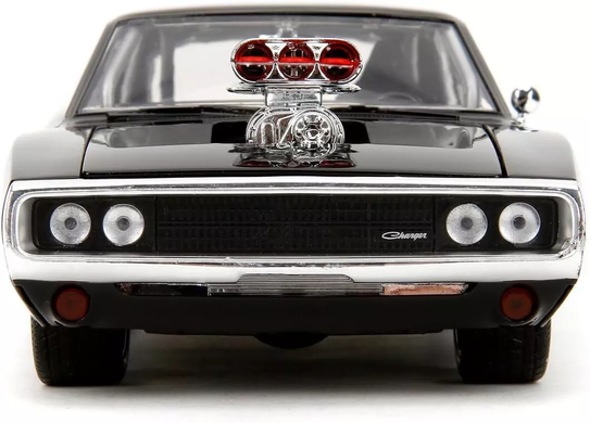 Металлическая машина (1:24) Fast & Furious 1970 Dodge Charger R/T с фигуркой Доминика Торетто Jada Toys 9335907314R00