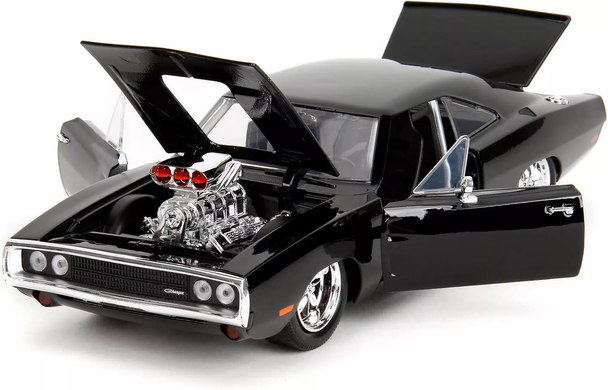 Металлическая машина (1:24) Fast & Furious 1970 Dodge Charger R/T с фигуркой Доминика Торетто Jada Toys 9335907314R00
