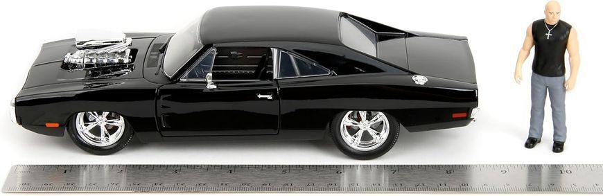 Металлическая машина (1:24) Fast & Furious 1970 Dodge Charger R/T с фигуркой Доминика Торетто Jada Toys 9335907314R00