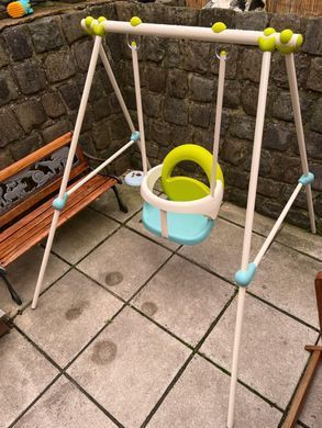 Детская металлическая качеля Metal Baby Swing Smoby Life 7600830306 (120см, до 25 кг)