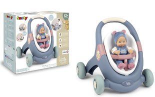 Детская коляска-ходунки 3в1 с куклой Little Smoby 140308 от 1 года
