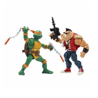 Уцінка Набір ігрових фігурок Мікеланджело проти Бібопа TMNT Playmates Toys 81277