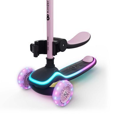 Складной самокат 2 в 1&nbsp;Kinderkraft Raket Up Pink KRRAUP00PNK0000 RGB LED&nbsp;дека и колеса