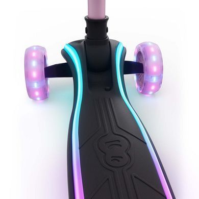 Складной самокат 2 в 1&nbsp;Kinderkraft Raket Up Pink KRRAUP00PNK0000 RGB LED&nbsp;дека и колеса