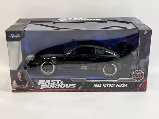 Металлическая машина Fast and Furious 1995 Toyota Supra Black 1/24 Jada Toys 9333380314R00