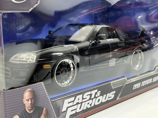 Металлическая машина Fast and Furious 1995 Toyota Supra Black 1/24 Jada Toys 9333380314R00