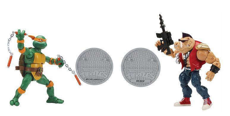 Уцінка Набір ігрових фігурок Мікеланджело проти Бібопа TMNT Playmates Toys 81277