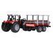 Трактор с прицепом для перевозки леса (1:16) Massey Ferguson Bruder 02046