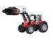 Трактор с прицепом для перевозки леса (1:16) Massey Ferguson Bruder 02046